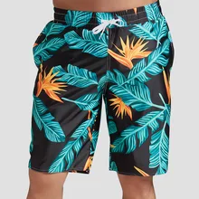 Sbart с принтом, повседневная, свободная Мужская доска для плавания Шорты по колено мужские пляжные шорты брюки купальные костюмы быстросохнущие EO