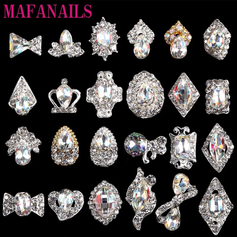 

10pc/lot nail art alloy bows 3d sticker nail charming decoration nail alloy lucky gemstone jewelry nail crystals No.3525-3548