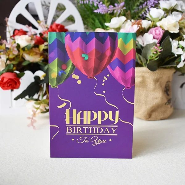 3D всплывающие открытки на день рождения для девочек, детей, жены, мужей, торт на день рождения, открытки, открытки, подарки, открытки с конвертом, наклейки - Цвет: Birthday card
