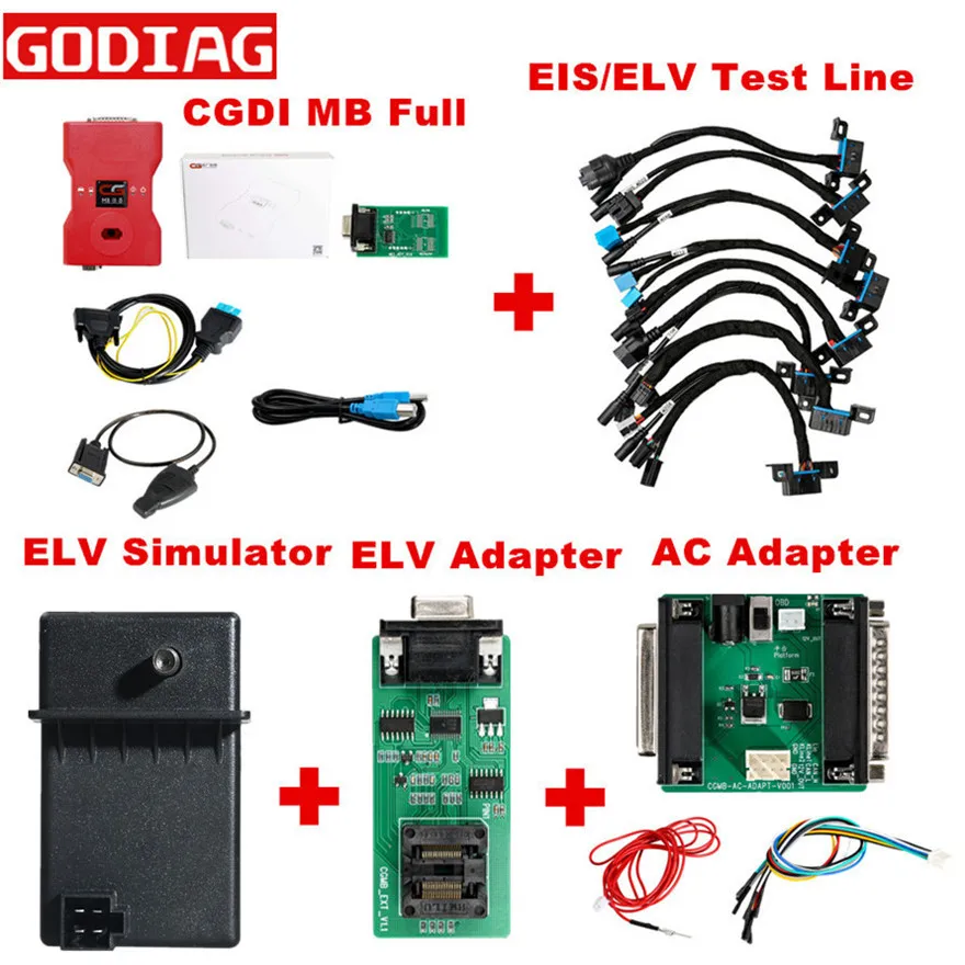 

CGDI Prog MB for Benz Car Key Add Fastest for Benz Key Programmer Support All Key Lost with ELV/NEC Adapter Free ELV Simulator