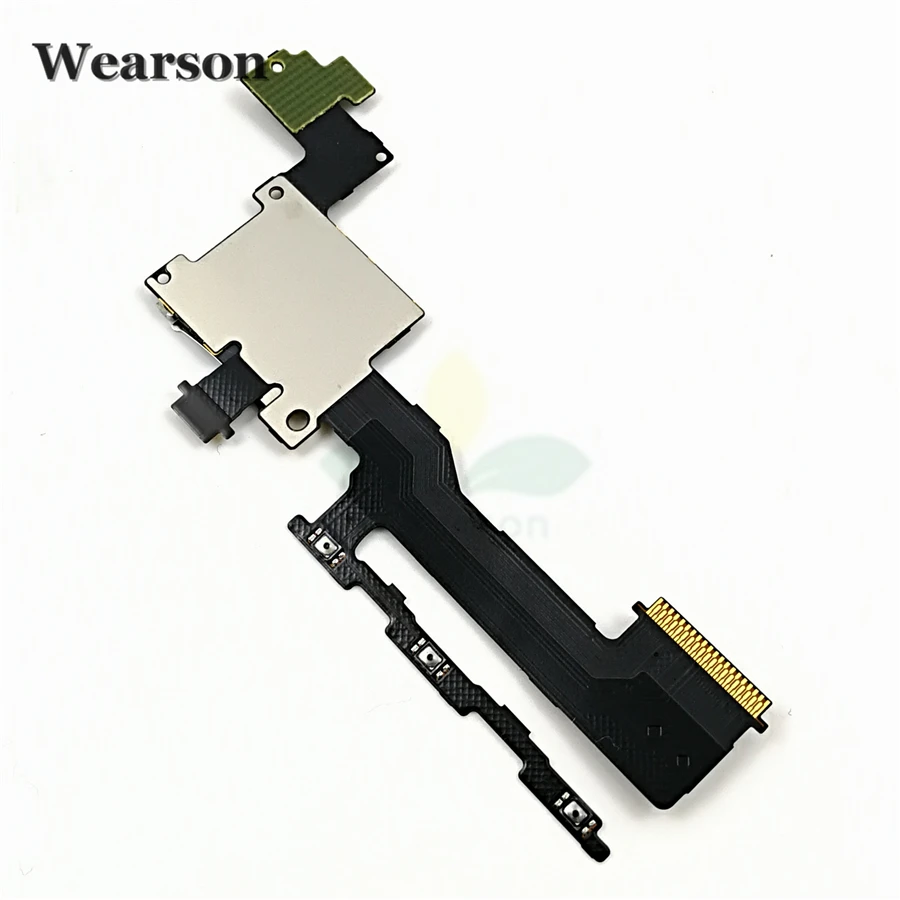 For HTC One M9 Power Volume Button Sensor and SD Memory Card Slot Tray Holder Flex Cable With Microphone Original Tested (3)