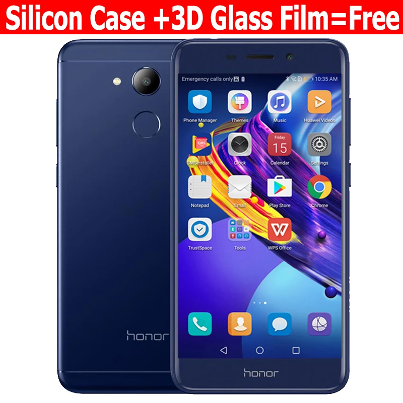 Huawei Honor V9 play 3 ГБ 32 оригинальный мобильный телефон Octa core 5.2 дюймов 13.0mp 3000 мАч fingeprint
