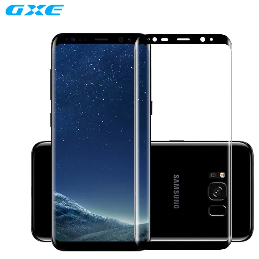 GXE 3D изогнутое полное покрытие закаленное стекло для Samsung Galaxy S8 Plus Защитная пленка