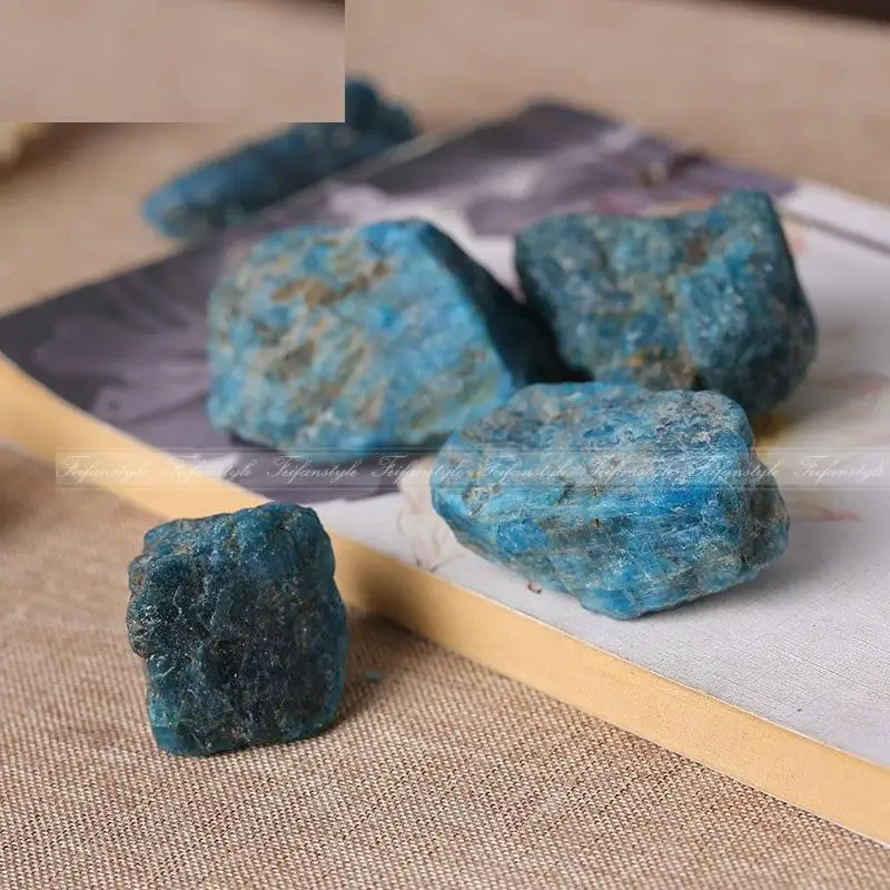 

100g Natural Blue Green Apatite Crystal Stone Natural Rough Mineral Specimen Feifanstyle natural stones and minerals F948