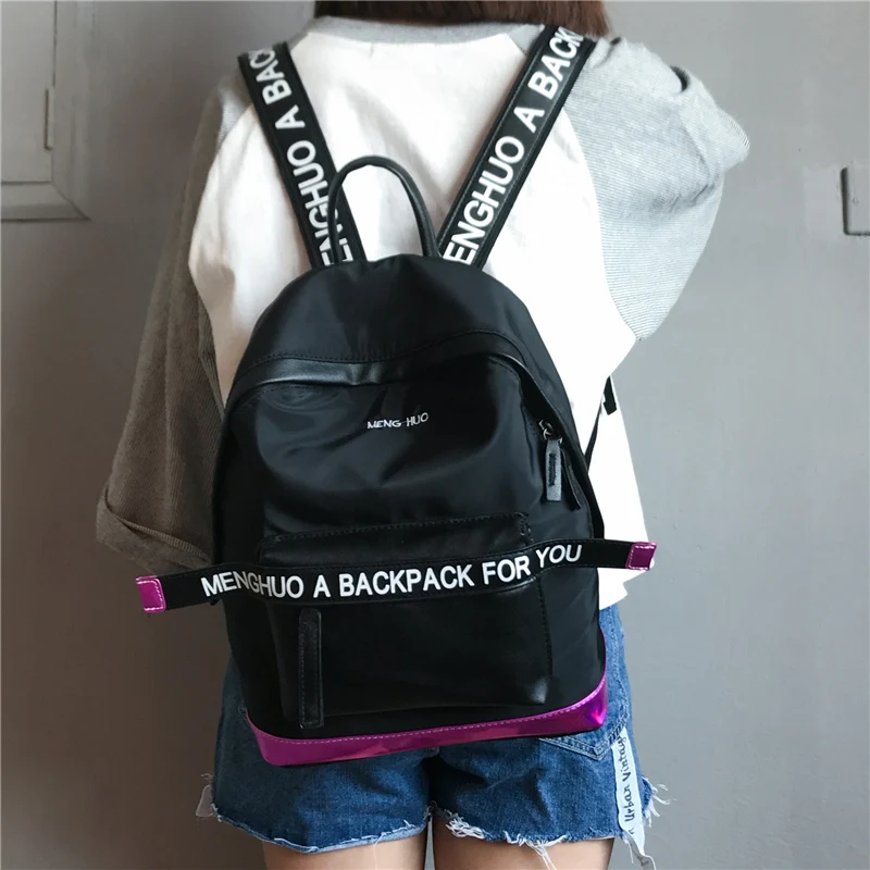 2017 Hot Women Laser Backpack School Bag For Teenage Girls PU Leisure Style Letter School Bagpack Casual Bag Travel Bag Mochila (69)