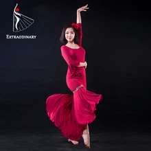 Модная Одежда для танцев, юбка для танца живота, длинное платье для занятий танцами, одежда для танца живота