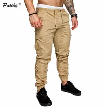 Бренд Для мужчин Штаны в стиле хип-хоп шаровары, штаны для бега Штаны Последняя мода мужской мужские брюки для бега одноцветное с несколькими карманами, Штаны впитывает пот и Штаны 4XL