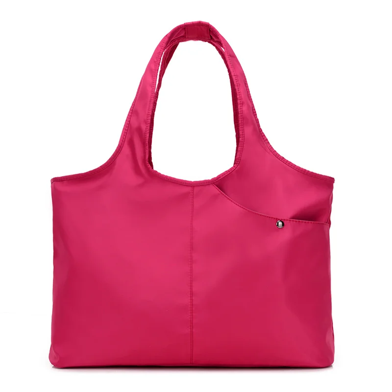 Nové kabelky pro ženy Volná taška na rameno Móda Nylon Velké kapacity Tote Purple Tašky Vodotěsné bolesti
