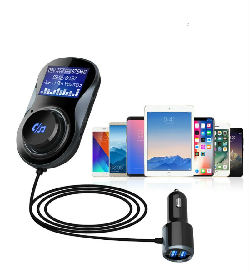 Bluetooth fm передатчик Аудио Автомобильный MP3 плеер беспроводной в автомобиле