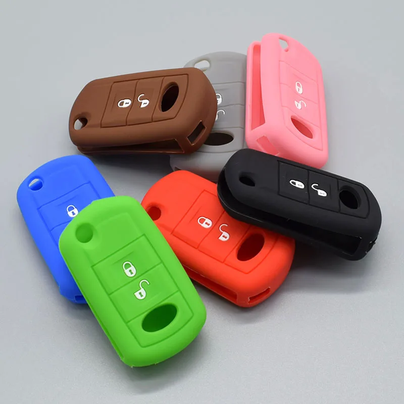 

Silicone car key fob cover case For LAND ROVER Range Rover Sport LR3 Discovery 3 Button Folding Flip Remote Protect shell