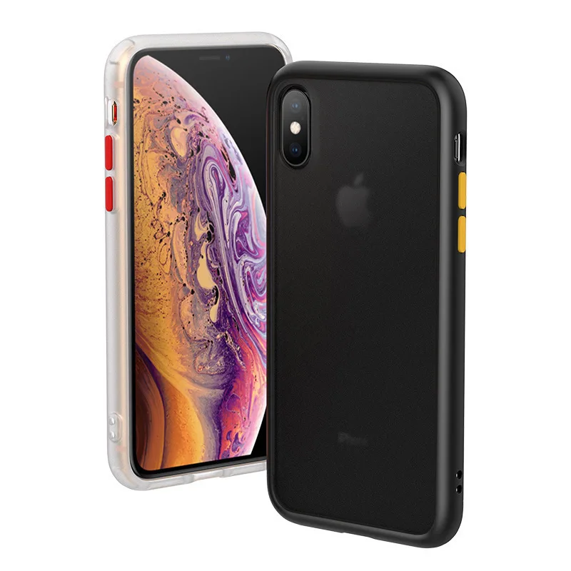 

Frosted Matte case for iPhone Xs Max, Semi Transparent Back Cover for Apple iPhone Xs/X/XR,Shock-Absorption hybrid Bumper shell