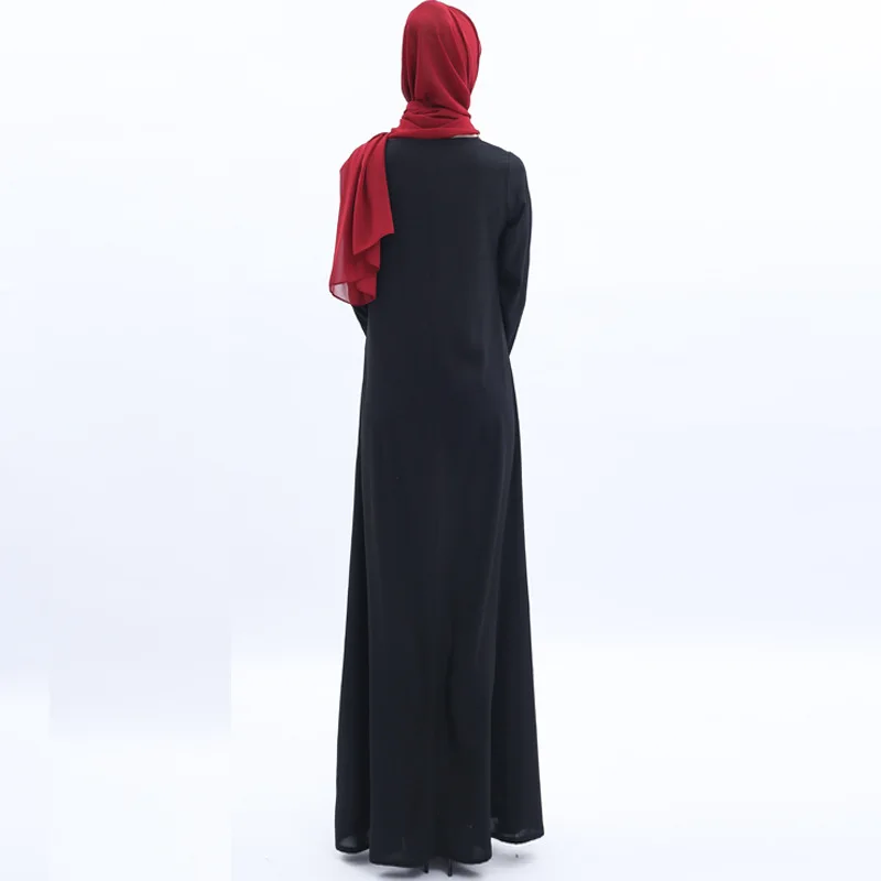 Высококачественная Офф-стойка мусульманская одежда арабское женское платье бежевый базовый Рамадан