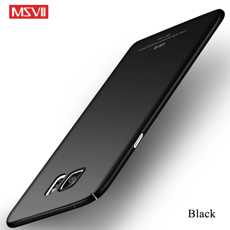 Для samsung Galaxy Note 5 Чехол Msvii кольцо на палец тонкий матовый Coque чехол для samsung Note 5 чехол с магнитным держателем 5,7" - Цвет: Black
