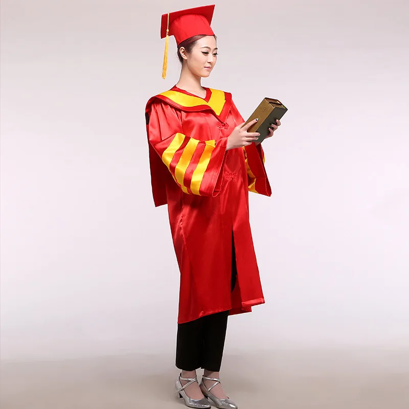 Платье для взрослых, выпускное платье для женщин, школьная униформа для девочек, одежда для выпускного колледжа и одежда - Цвет: red