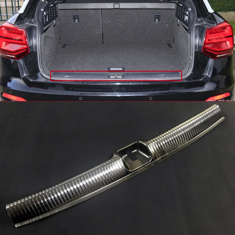 Для Audi Q2 Нержавеющая сталь внутренняя заднего бампера протектор Защитная панель Отделка 1 шт. автомобиля Средства для укладки волос