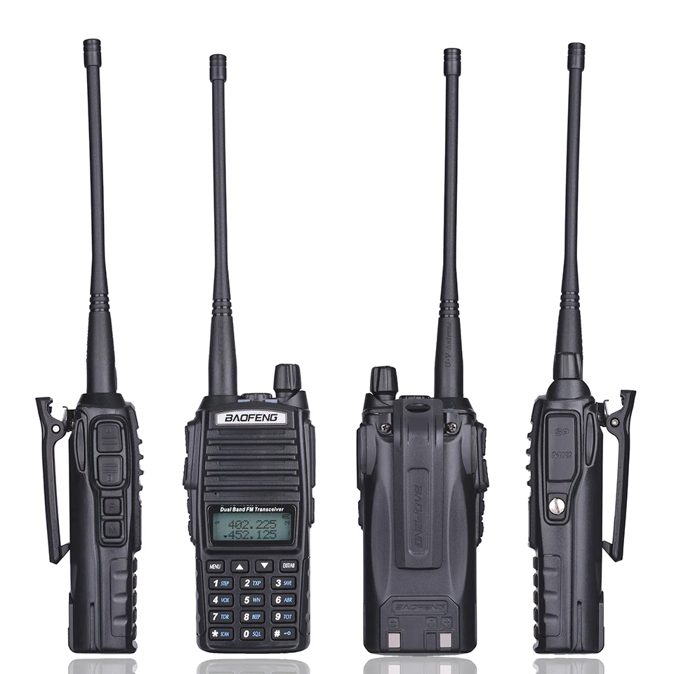 Baofeng UV-82 иди и болтай Walkie Talkie 8 Вт Dual PTT двухстороннее радио двухдиапазонный Портативный UV 82 трансивер UV82 Woki токи сертификатом от сертификационной радиостанций 50 км