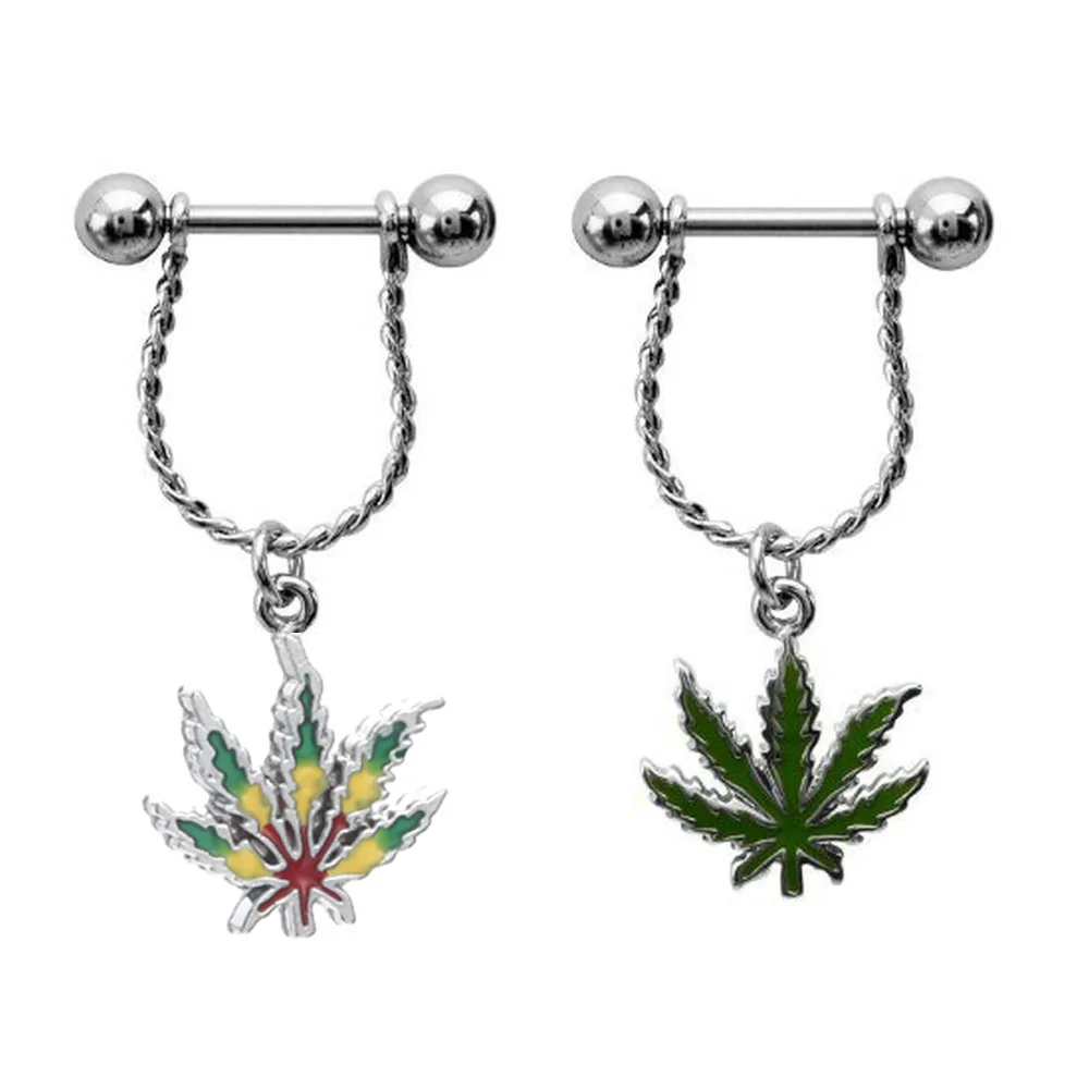 

2 Pcs/lot New Brand Dangle Nipple Piercing Jewelry 14G Anti-allergy Pendent Nipple Ring Pirsing Body Jewelry