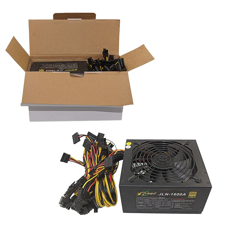 Quite 1600W ATX power supply fan simple mining 8 Sata power Supply for Bitcoin miner video card P106 R580 RX 470 RX480 RX 570 Quite 1600W ATX power supply fan simple mining 8 Sata power Supply for Bitcoin miner video card P106 R580 RX 470 RX480 RX 570