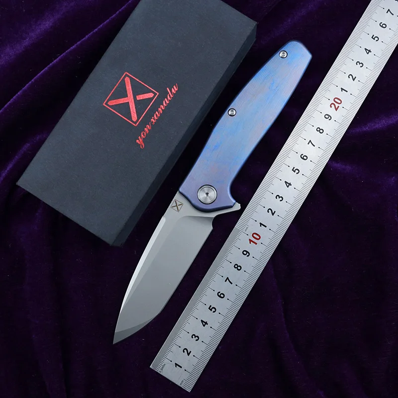 

LEMIFSHE XY750 NEW folding knife Ball bearing VG-10 blade Titanium handle camping hunting Outdoor pocket fruit knives EDC tools