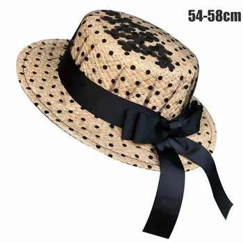 

Women Tourism Take Photo Beautiful Lace Bow Handmade Sun Hat Women Straw Hat Beach Big Casual Hat Summer TC21