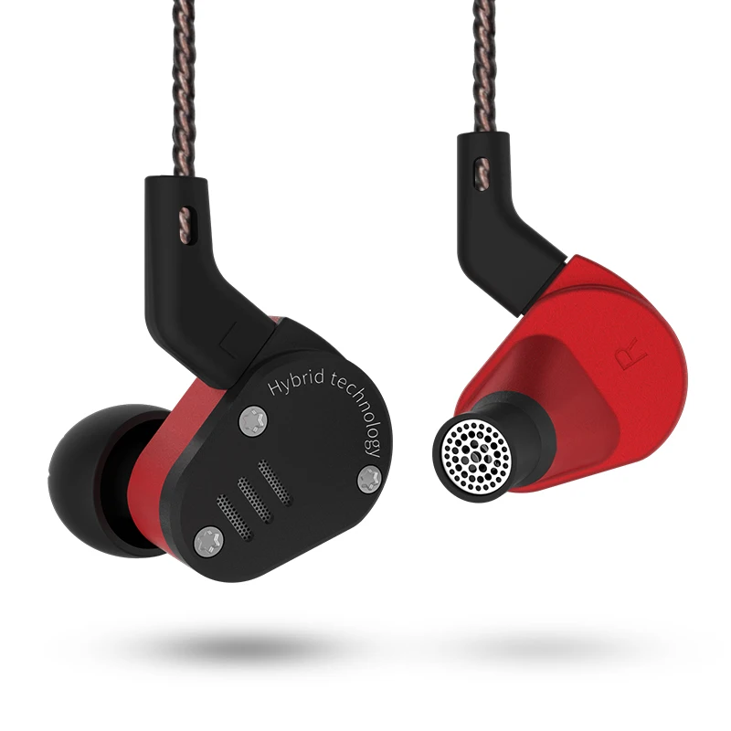 Металлические наушники KZ ZSA 1BA и 1DD гибридные вкладыши HIFI DJ монитор Спортивная