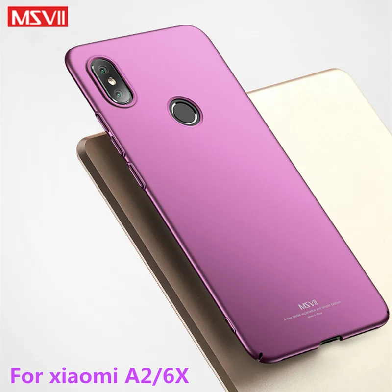 

xiaomi mi A2 case MSVII luxury Ultra-thin case For xiaomi mi 6X PC phone back cover For xiaomi miA2 mi6X Global version cases