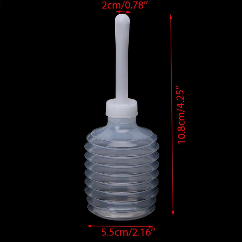 10.8cm*5.5cm Transparent Disposable Quick Enema Rectal Syringe Anal Vaginal Cleaning Douche Colon System 200ML |