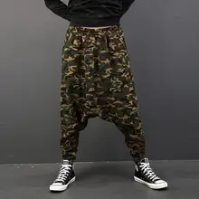 Осенние свободные модные камуфляжные дамские шаровары, мужские брюки