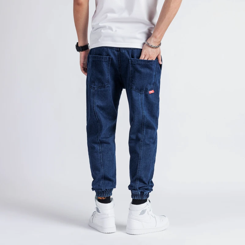Модные уличные для мужчин джинсы для женщин Винтаж дизайнерские классические джоггеры мужчин слабой нижней штаны-карго из денима брюки