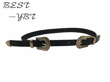 

2018 New Hot Retro Carved Double-headed Women's Belt European and American Needle Buckle High-quality Belt Fashion Leisure Wild