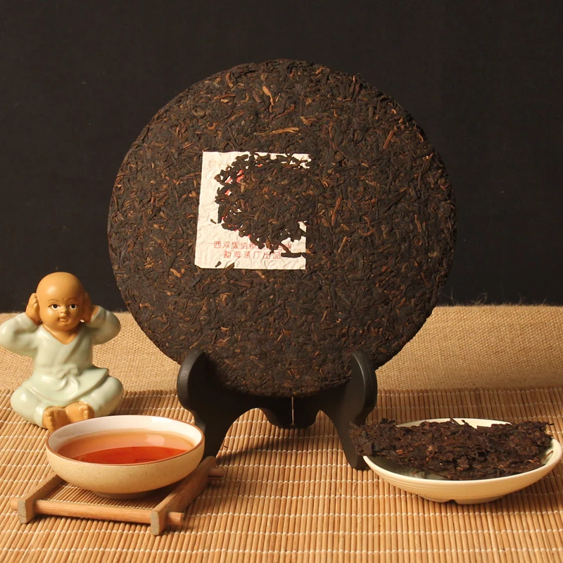 

Made in 1990 Ripe Puer Tea 357g Oldest Puerh Tea Honey sweet Dull-red Chinese Yunnan Pu'er Pu er Clear fire Weight loss Tea Puer