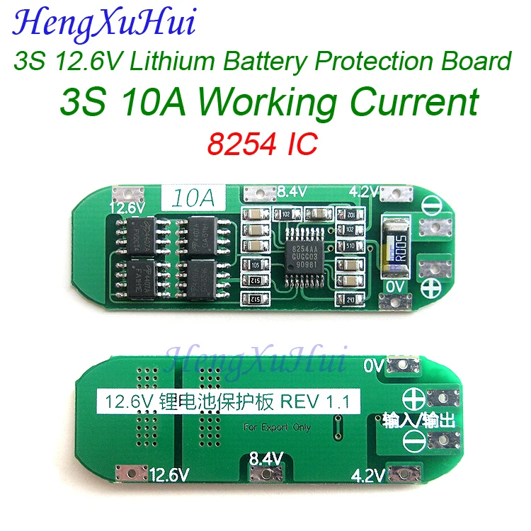 3S 10A 8254IC литиевая батарея Щит защиты печатной платы 12 6 V|Аксессуары для батарей| |