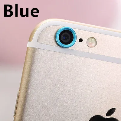 Защита для камеры мобильного телефона, круглая пленка для объектива, защита от царапин для apple iphone 6 6s plus 6s plus e, кольцевой бампер для камеры - Цвет: Синий