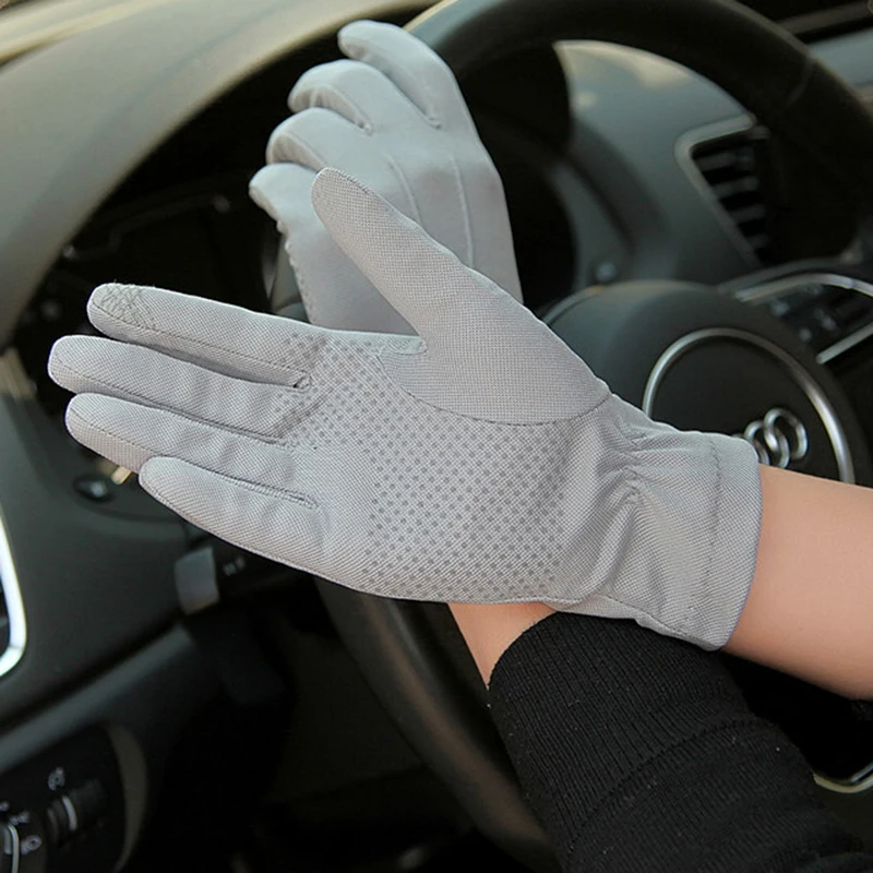 

2019 NEW Summer Sun Protection Gloves Male Thin Breathable Anti-Slip Driving Gloves Anti-UV Full Fingers Man Mittens SZ105W1-9
