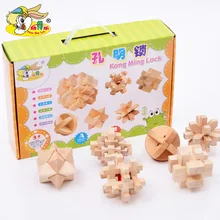 Kong Ming Luban Lock Chinese Traditional font b Toy b font Unique Wooden Puzzles Classical Intellectual