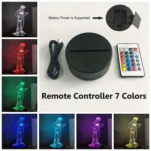 Горячая японского аниме Наруто светодиодный ночник USB переключатель разноцветный 3D настольная лампа креативный Декор детской комнаты игрушка подарок