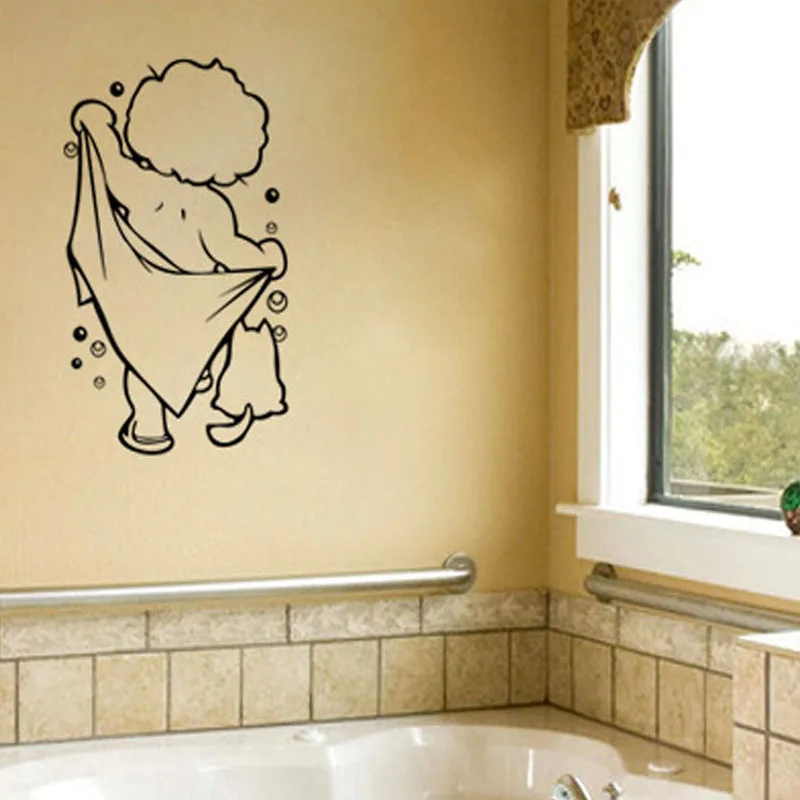 Decorative Lovely Shower Designed Waterproof Wall Stickers for Nursery