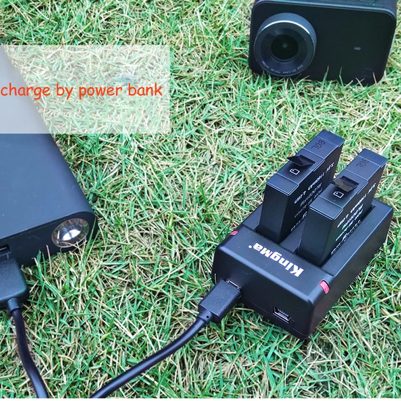Зарядное устройство с двумя USB портами для камеры xiaomi Mijia mini 4k светодиодный экран