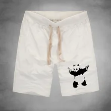 Повседневные мужские шорты с принтом панды, мужские стильные пляжные шорты, хлопковые шорты, костюм для мужчин, pantalones cortos harajuku
