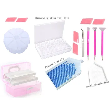 

15pcs 5D Diamond Painting Tools Storage Box Organizador Sticky Pen DIY Embroidery sale Cross Stitch Tool Kit For Handmade Crafts