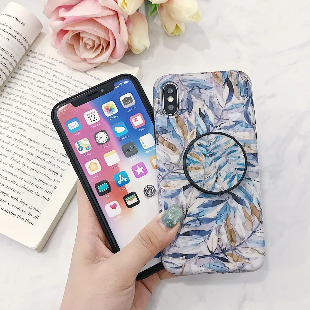 Комбинированный Летний чехол для Iphone XS X XR XSMAX 8 7 6 PLUS мягкий силиконовый держатель