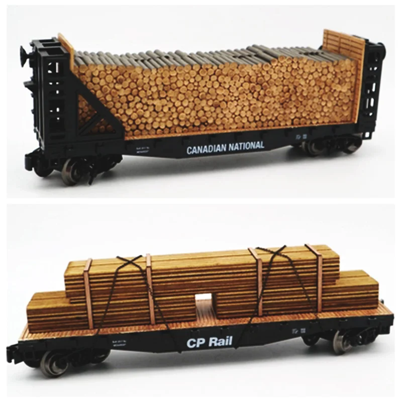 

1:48 (real wood) train carriage model, dragging wood train, alloy car model Toy replica collection home decorating kids gift