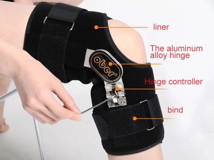 Медицинский бандаж на колено фиксатор алюминиевый стабилизатор поддержка для коленного сустава свободная связочная травма Левая или правая нога 1 штука