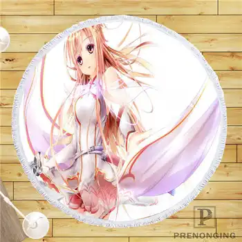 

Custom DIY Customized Microfiber Fabric sword-art (1)@1 Round Beach Blanket Towel Printed on Demand 150cm #19-01-28-4-137