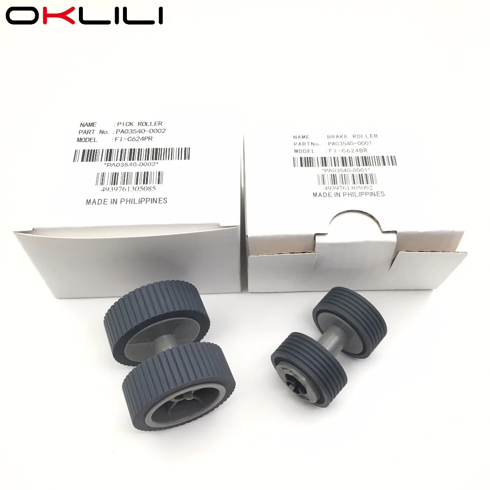 

PA03540-0001 PA03540-0002 Brake and Pick Roller for Fujitsu 6130 Fi-6130 Fi-6130Z Fi-6230 Fi-6140 Fi-6240 Fi-6125 Fi-6225 IX500