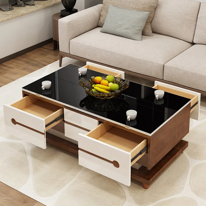 electric multifunction foldable Coffee Table Living Room liftable and lowerable minimalist rectangl