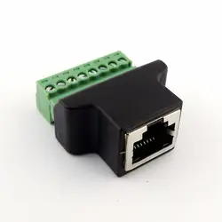 1x Ethernet RJ45 8P8C кошка со штекера на гнездо AV видео Винтовые клеммы 8 Pin ADSL разъем адаптера