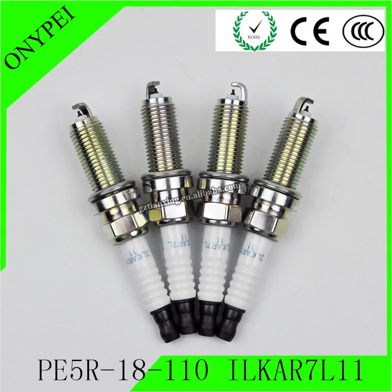 

4pcs Iridium PE5R-18-110 ILKAR7L11 Spark Plug For Mazda 3 6 CX-3 CX-5 MX-5 Miata PE02-18-110 PE20-18-110 PE21-18-110 PE5R18110