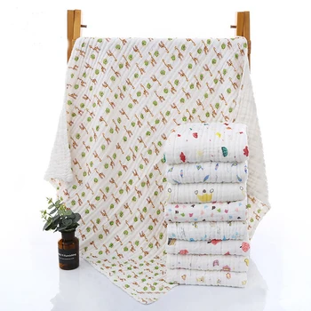 

Children's gauze cotton Baby Children's bath towel Printed blanket Baby cartoon 6-layer blanket Multi-color children's blanket