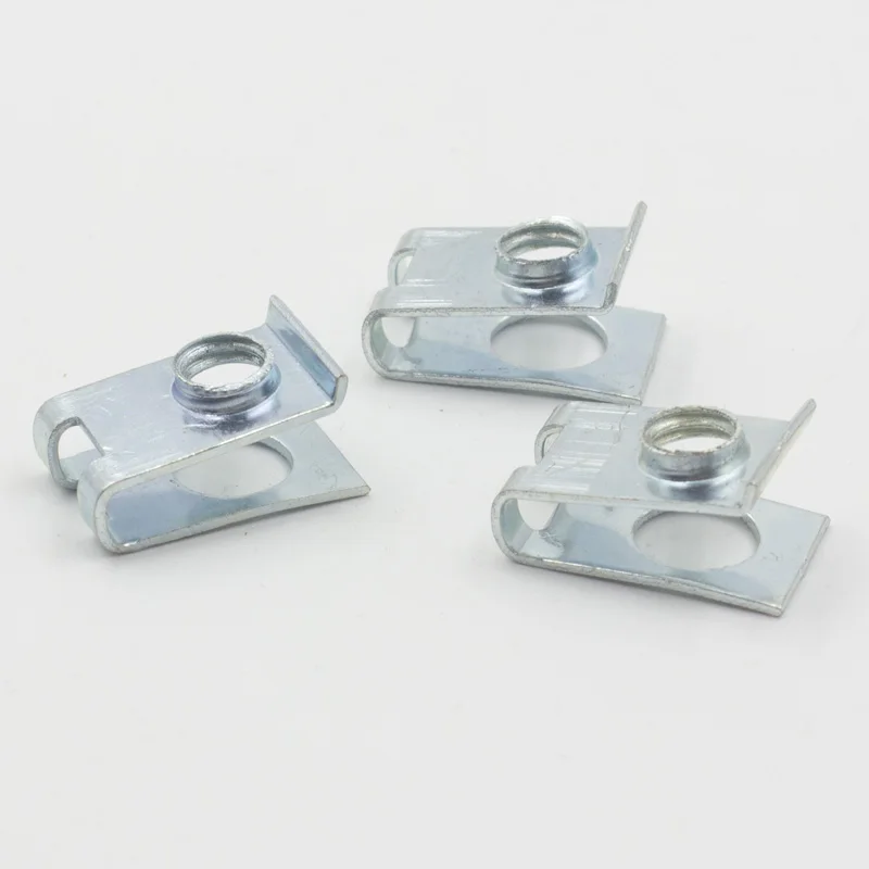10PcsCarVehicle6mmHoleFixedUTypeGasketMetalFastenerNut